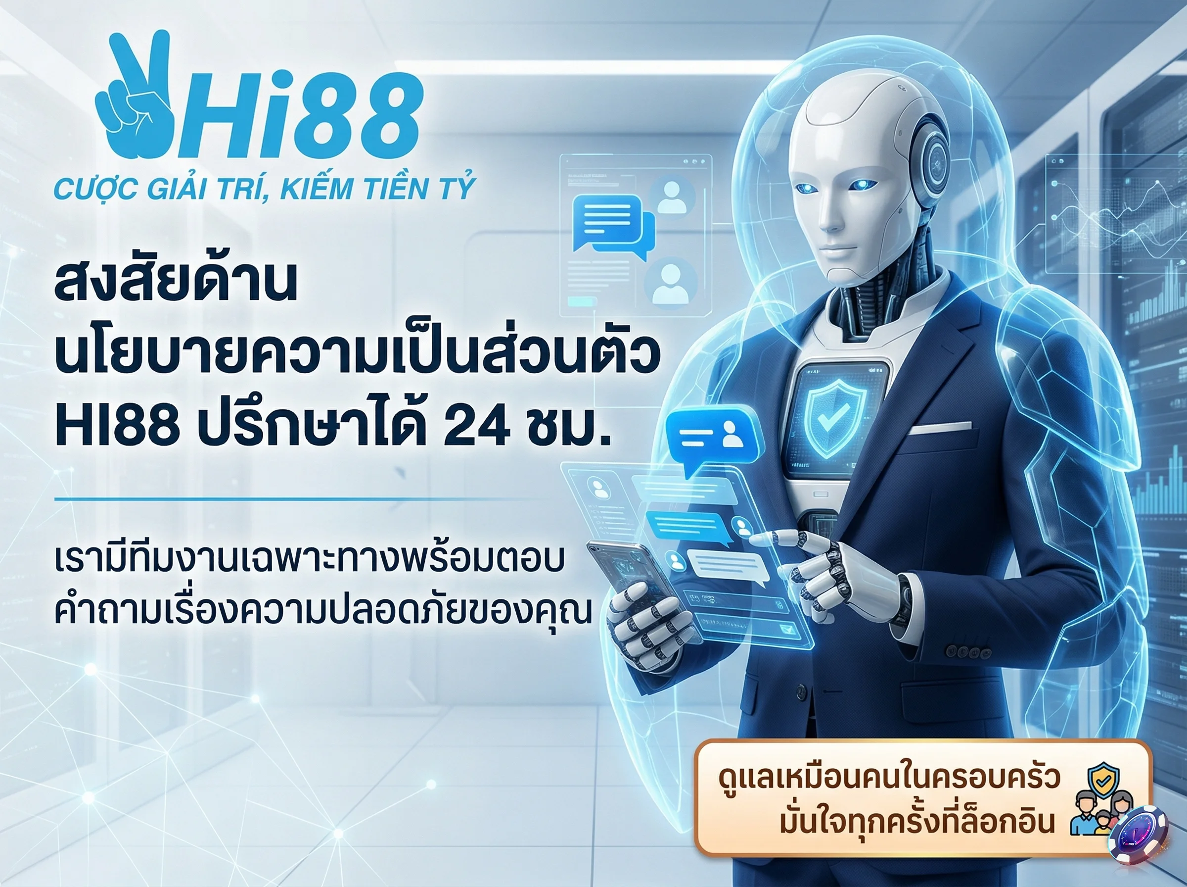 นโยบายความเป็นส่วนตัว HI88 สอบถามข้อมูลการรักษาความปลอดภัยได้ตลอด 24 ชั่วโมง