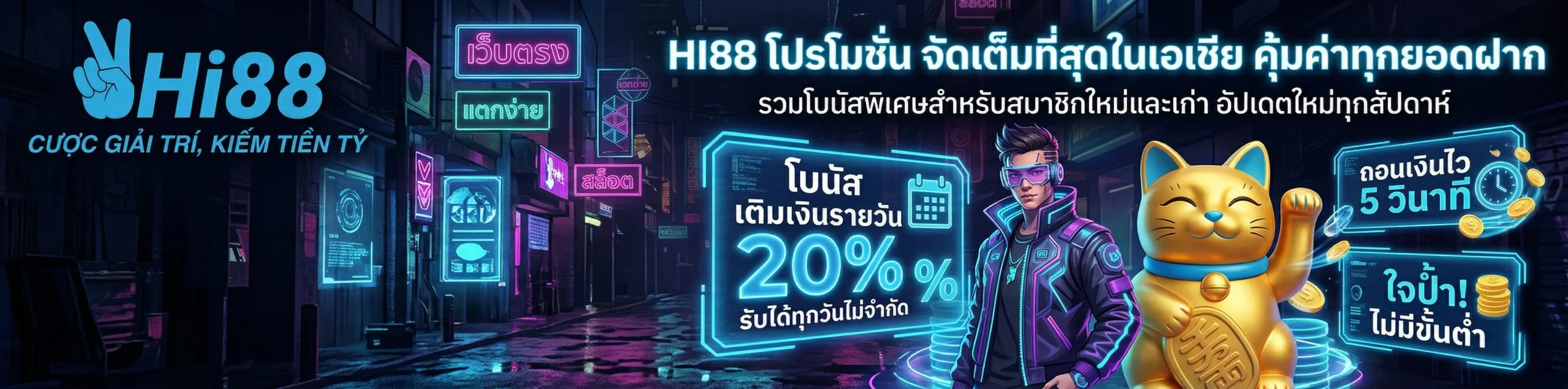 HI88 โปรโมชั่น รวมโบนัสเติมเงินรายวันและสิทธิพิเศษมากมาย
